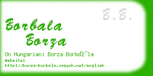 borbala borza business card